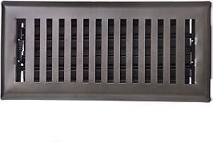 Sierra Grates 4" x 10" Contemporary Design, Steel Floor Register in Metallic Bronze Finish - Vent Covers - Decorative Air Vent Covers with Filter- Floor Register 4” x 10” Duct Size)
