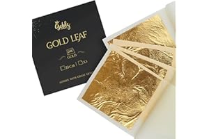 goldz: 24K Genuine Edible Gold Leaf - Real Gold Leaf - BIG Size 10cm x 10cm - BIG Sheets - Original Gold Leaf Sheets For | Art | Food | Craft | Decoration | Beauty - Bright & Shine Large Gold Sheets
