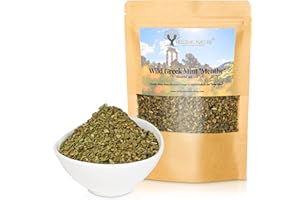 HELLENIC NATURE PREMIUM HERBS AND SPICES WILD GREEK HERBS DRIED PREMIUM QUALITY- from Mount Olympus Handpicked and Air-Dried in DoyPack with ZipLock for Awesome Freshness and Aroma - Mediterranean Seasoning (3 Ounce (Pack of 1), Spearmint)