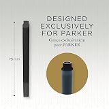 Parker Fountain Pen Ink Refill Cartridges Long Black QUINK Ink 10 Count view 2