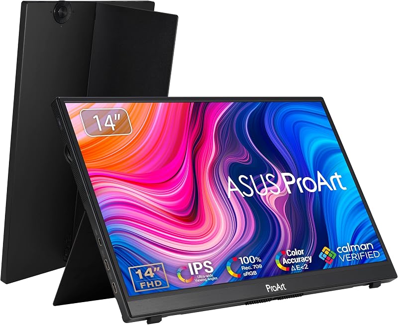 ASUS ProArt PA148CTV 14" IPS Full HD Portable Monitor 100% sRGB 10-Point Touch