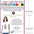Forever Laser Light No-Cut Laser Heat Transfer Paper for Laser Printers 10 Sheets - 8.5" x 11"