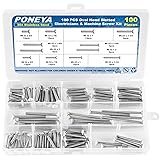 Wall Switch Plate Screws, 100 PCS Oval Head Slotted