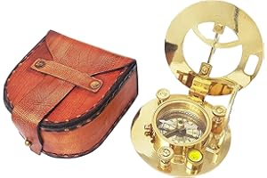 PORTHO Survival Sundial Compass| Direction Finding| Time Approximation| Antique Gifts Collection| Gift for Birthday, Graduation, Baptism, Anniversary| Hiking, Trekking, Adventure Compass