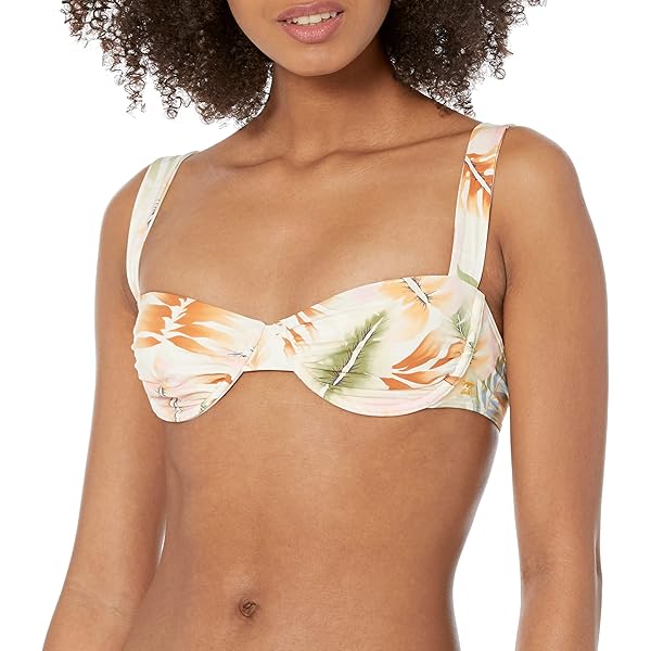 水着・ラッシュガード Checked In Triangle Bikini Lining Up Triangle Bikini Top - White | Volcom Japan