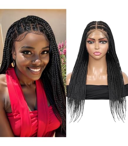 TRESSE BK×GLD Amazon.com : Motown Tress Braided HD Lace Front Wig Glueless Whole