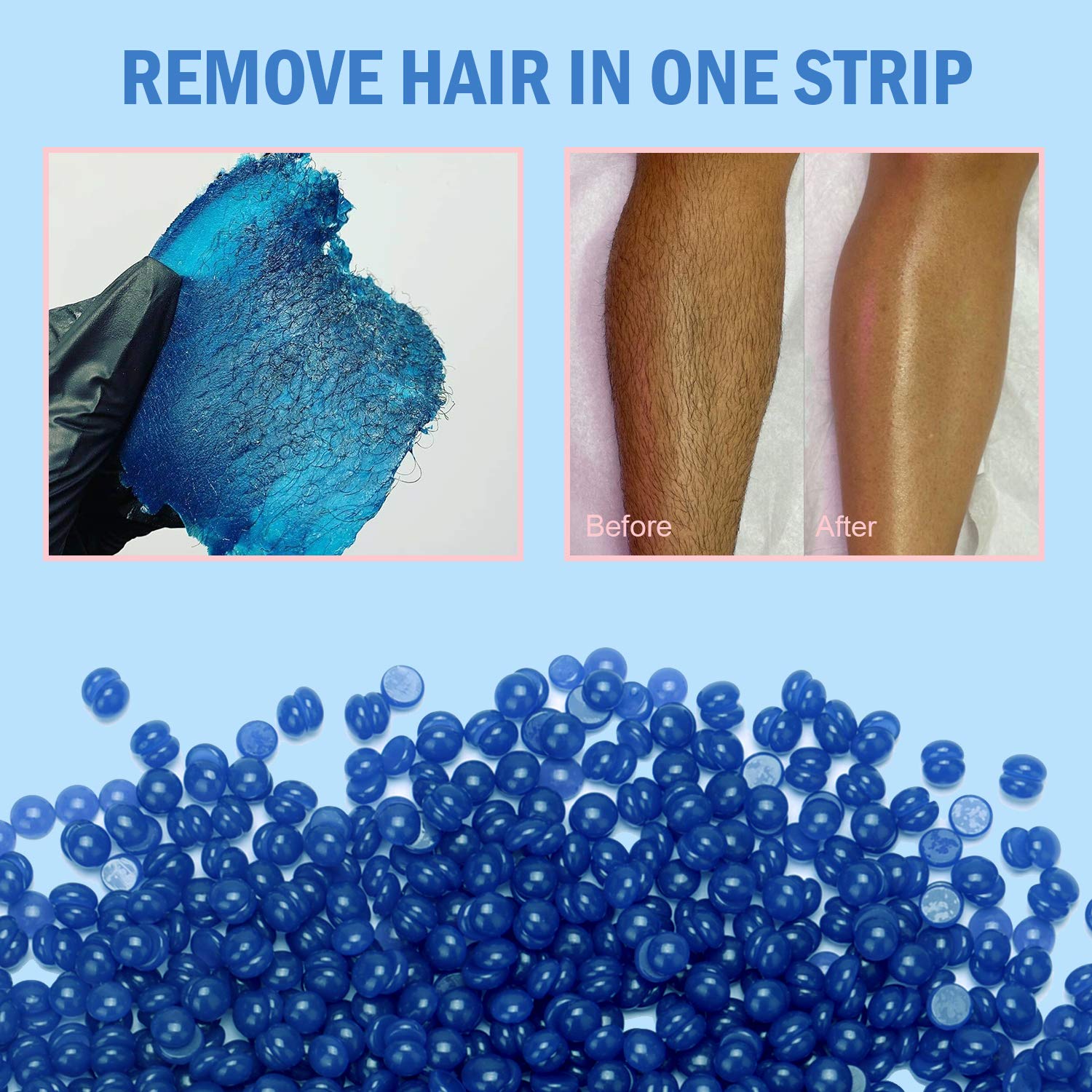 Home Waxing Kit, AVAII Wax Warmer Kit for Hair Removal with 14oz Hard