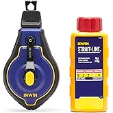 Irwin STRAIT-LINE Chalk Line, Speedline Pro Reel, Red, 100 ft. (IWHT48443RC)