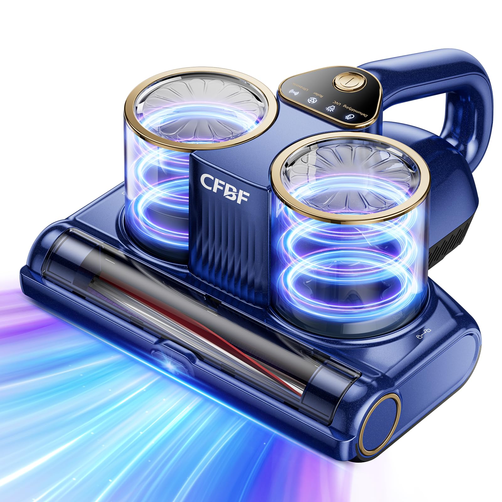 Photo 1 of CFBF Mattress Vacuum Cleaner, Bed Vacuum Cleaner with 16Kpa Suction 253.7nm UV-C Light, Ultrasonic & High Heating, 500W Powerful Double-Cup Handheld Vacuums for Bed, Sofa, Couch, Crib, 16.4FT Corded