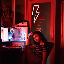 Neon Signs Lightning Bolt Neon Light Sign for Wall