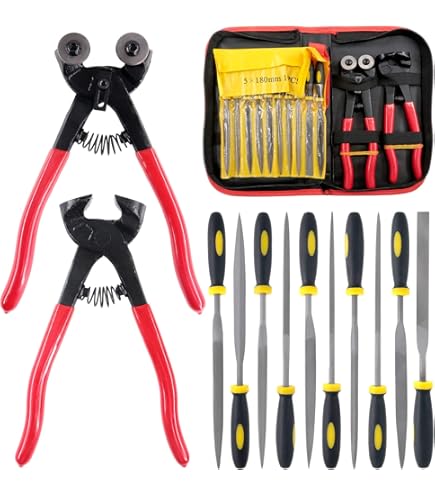 Mozaiek Gereedschap Swpeet 9-delig Mozaïek Gereedschap Set – Inclusief Zware Tangen, Schrapers En Meer Mozaïek Gereedschap Set 9-delig