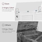 VASAGLE Storage Chest Bench 100x40x46 cm Matte White LSB061T10 view 3