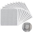 Matenf Window Screen Repair Patch, 3-Layer Strong Adhesive Window Screen Mesh Tape, Repair for Window and Door Tears Holes, 10 Patches, 4"x 4"(10cm x 10cm)，Black