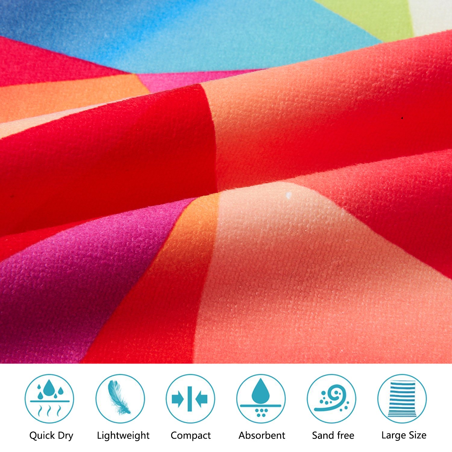 TUONROAD Unisex Luxury Beach Towels Geometry Diamond Hot Patterned Colorful Bathroom Towels Lightweight Absorbent Cozy Shower Towels 30\