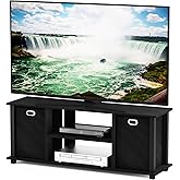 Furinno Econ Entertainment Center, Black/Black
