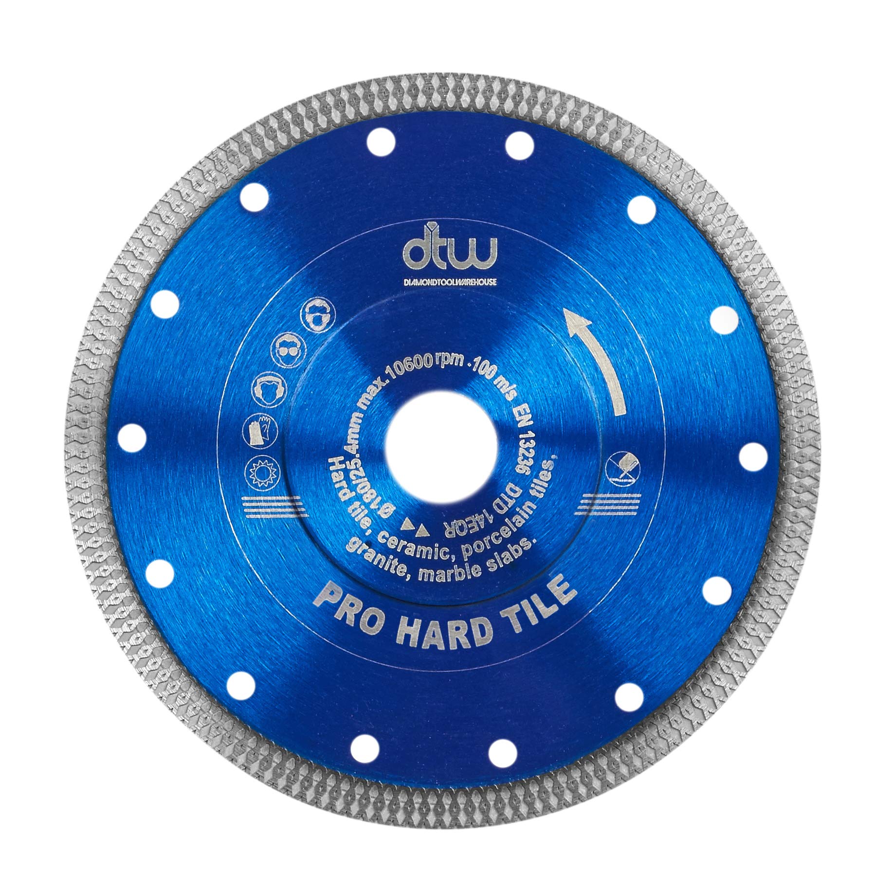 DTW Pro Hard Tile Diamond Blade 180mm x 22.23mm