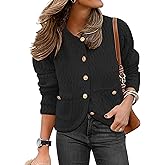 Caracilia Women's 2025 Fall Cardigan Sweaters Knitted Dressy Casual Jackets Trendy Outfits