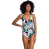 La Blanca womens Multi Strap Cross Back One Piece Swimsuit