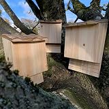 Selections Large Wooden Bat Roosting Nesting Box Habitat Shelter - Pack of 3 view 2