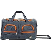 Rockland Rolling Duffel Bag, Charcoal, 22"