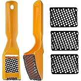 Dura-Gold 2-1/2" Shaver Blade Holder, 2 Pack, Includes 5 Total Standard Cut Replacement Blades - Steel Rasp Block Plane, Cheesegrater, Auto Body Filler, Dent Repairs, Wood Fiberglass - File Tool