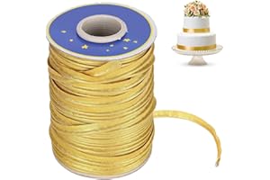 Beufee Gold Piping Trim for Sewing, Fold Bias Tape Braid Piping Bias Satin Piping Trim Sewing Piping Fabric Piping Trim for Table Cloth or Garment Refined Finishes 70 Meters(Gold)