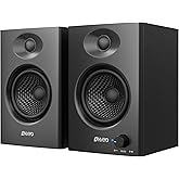 OHAYO 60W Computer Speakers for Music and Gaming, Active Bluetooth 5.3, Stereo 2.0 Speakers for Desktop PC or Laptop, 3.5mm Aux RCA USB Input, 1 Pair, Black