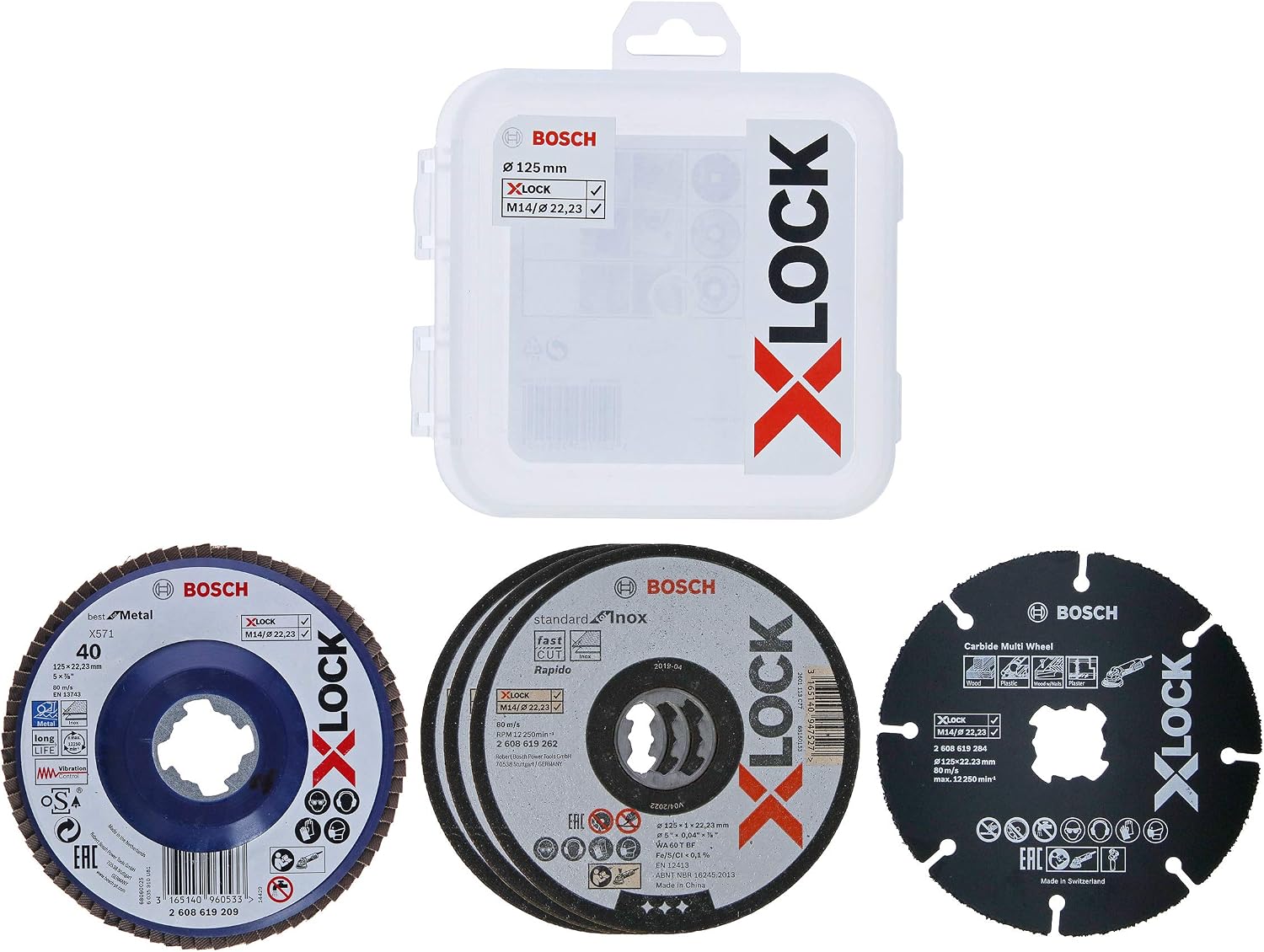 Bosch Professional 2608619374 5-Piece X-LOCK Cutting Discs Set (Stainless Steel, Metal, diameter 125 mm - Image 4