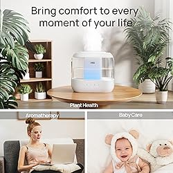 Dreo Humidifiers for Bedroom, 4L Top Fill for Large
