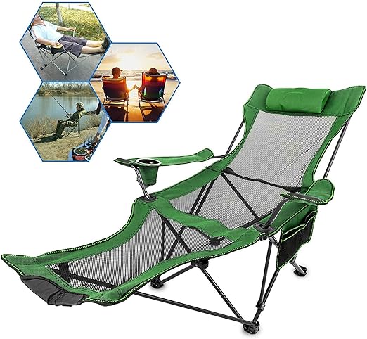 portable chair with footrest