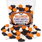 Halloween Gummy Candy - Gummy Bats, Ghosts, Pumpkins 1 LB Bulk | Halloween party favors, treats, candy bowl filler, candy bags, goodie bag stuffers, trick or treat, trunk or treat, mix