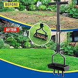 vanpein Lawn Aerator Coring Manual Hollow Tine Aerator with Core Box Black view 5