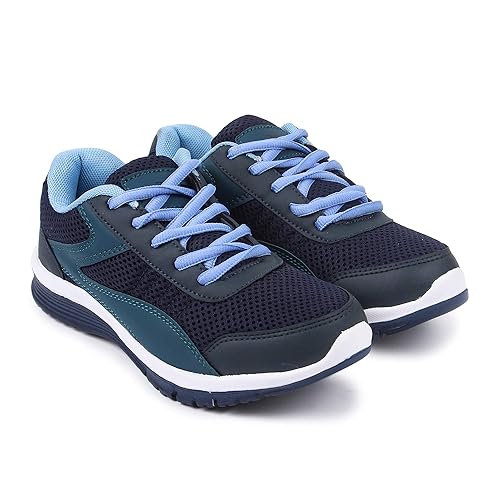 blue mesh sports shoes