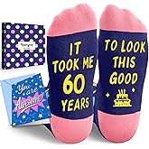 HAPPYPOP Birthday Gifts Ideas for Women - Socks for 30 40 60 70 Year Old Woman Female