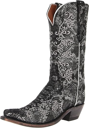 black lucchese women's boots