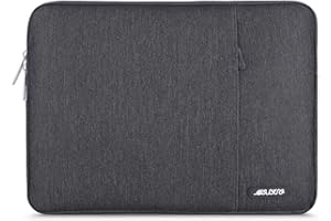 MOSISO Laptop Sleeve Bag Compatible with Laptop 15 inch, Polyester Vertical Case with Pocket, Space Gray