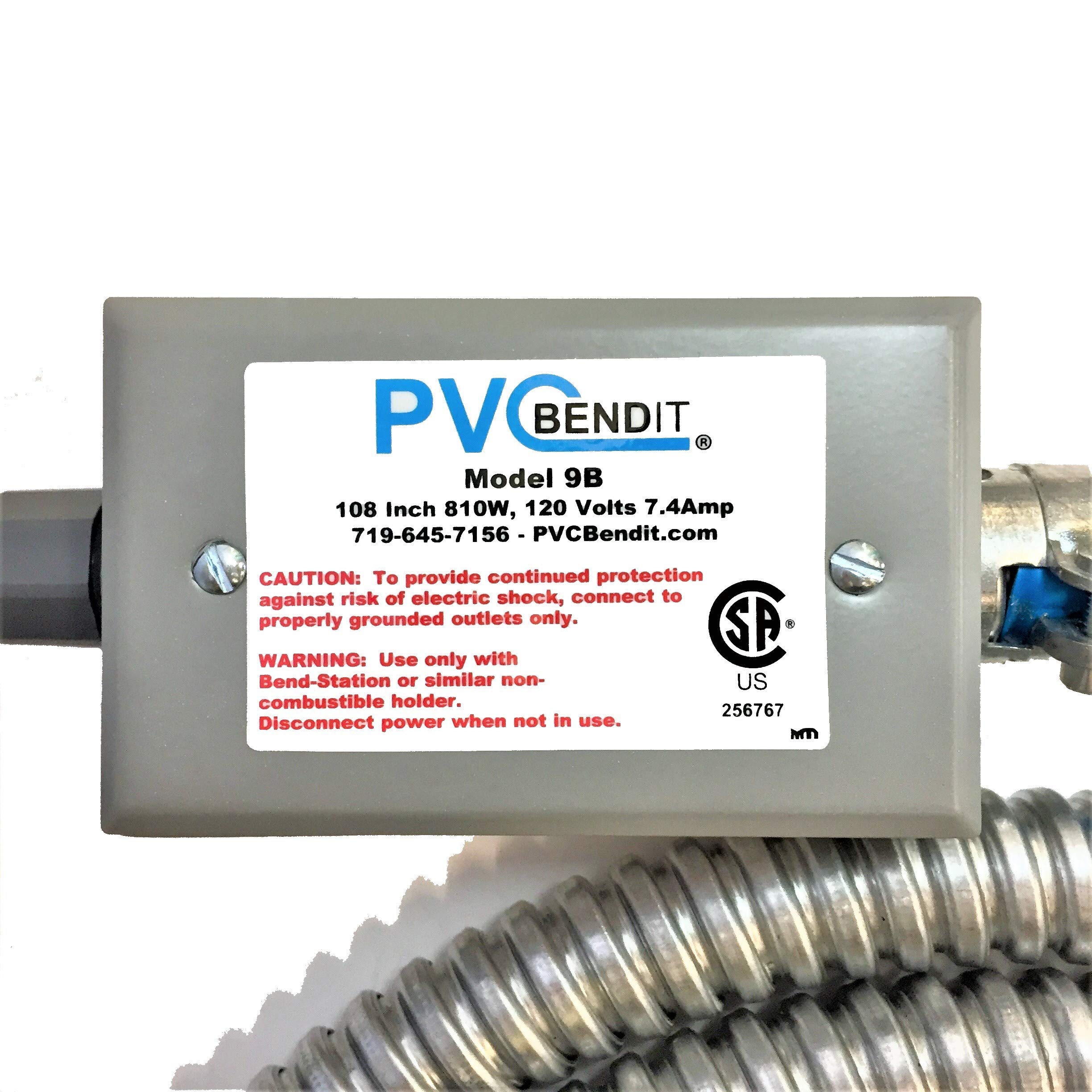 PVC Pipe Heater Bender B9' Bends Schd. 40 80 PVC Pipe Sizes OD 1