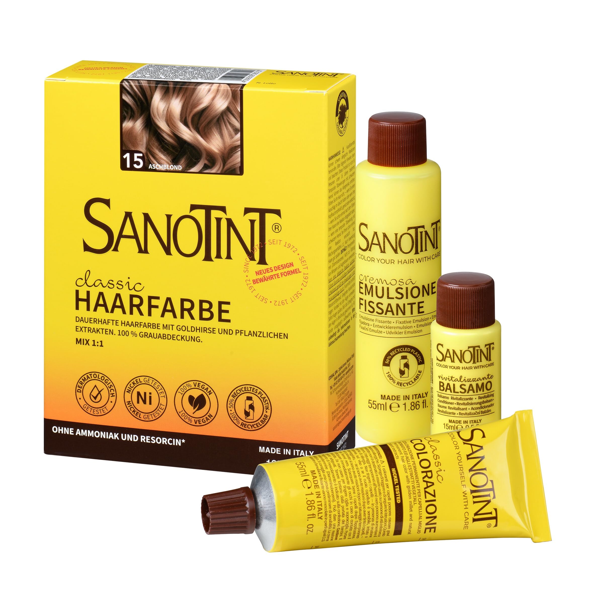 Sanotint® hair dye No. 15, ash blonde (125 ml)