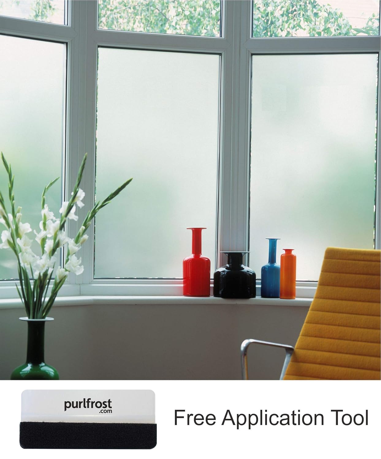 Purlfrost GENUINE Plain Frosted Window Film. 2m x 1m Amazon.co.uk Kitchen & Home