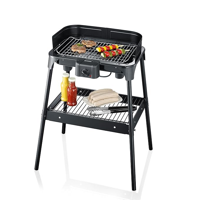 SEVERIN PG 2792 Barbecue-Grill (2.500W, Standgrill, Grillfläche (41 x 26cm)) schwarz