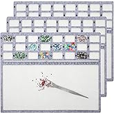 3 Pcs hobbyworker Bead Mat,Soft Perfect Stable,Surface Flocking with Centimeter Scale 3 Pcs Set and Stainless Steel Handy Tweezers with Scoop for Jewelry Making Beading Supplies