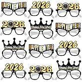 KatchOn, 2026 Glasses New Year Eve - Pack of 12 | Happy New Year Eyeglasses 2026 for New Years Eve Party Supplies 2026 | NYE Party Glasses | Happy New Years Decorations 2026 | NYE Sunglasses 2026