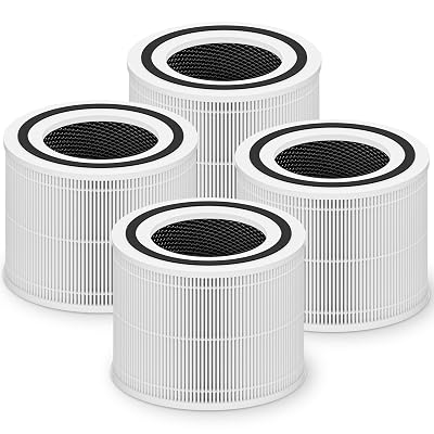 PETOX Core 300 Replacement Filter for LEVOIT Core 300 Core 300-P Core 300S Vortex Air Air Purifier, 3-in-1 H13 Grade True HEPA High-Efficiency Activated Carbon, Core 300-RF, 4 Pack, White