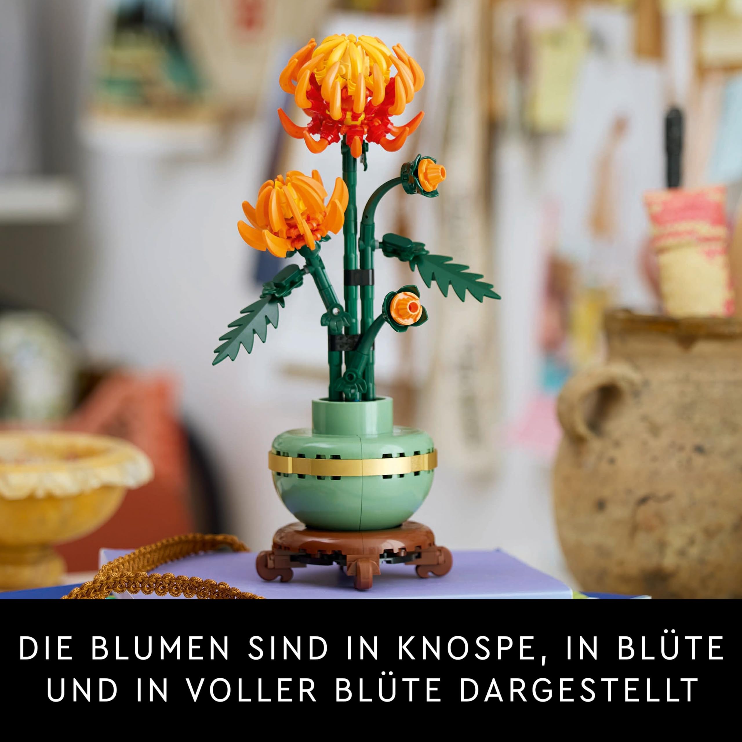 LEGO Botanicals Chrysanthemum - Artificial Flower Building Set - Creative Model Kit for Adults to Build - Faux Plant Gift for Women and Men - DIY Home Office Decor - 10368 3