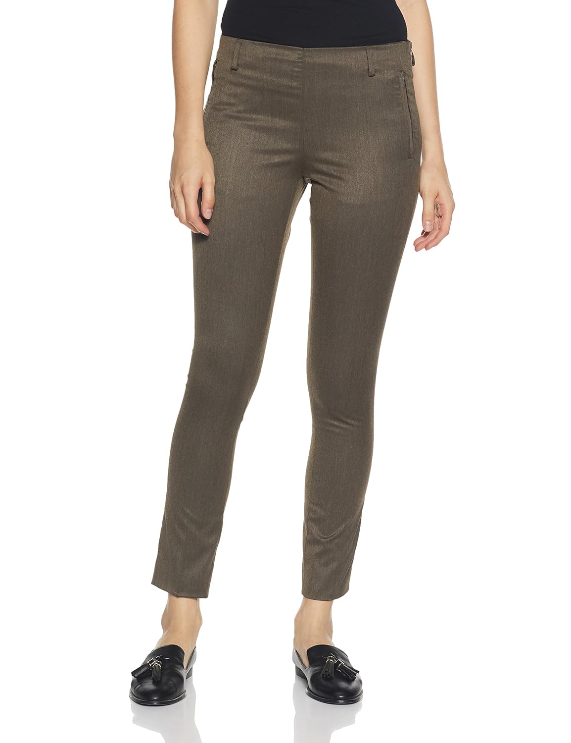 annabelle by pantaloons women's poly viscose lycra trouser