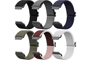 XINGMALY 6-Pack Bands for AKUMAKA G39/T90/209DK,DEKELIFE G39 PRO/C28/C29/DK-29/AK57 Smartwatch, Elastic Nylon Lightweight Sof