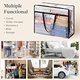 Lifewit 4 Pack Clear Plastic Storage Bags 75L Foldable Wardrobe Organizer view 9