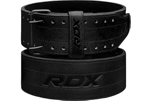 RDX IPF Compliant Powerlifting Belt 13mm and 10mm, USAPL USPA and IPL Competition Level Genuine Leather 4” Gym Belt for Heavy