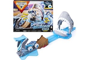 Monster Jam, Official Megalodon Mayhem Playset with Exclusive 1:64 Scale Megalodon Die-Cast Monster Truck