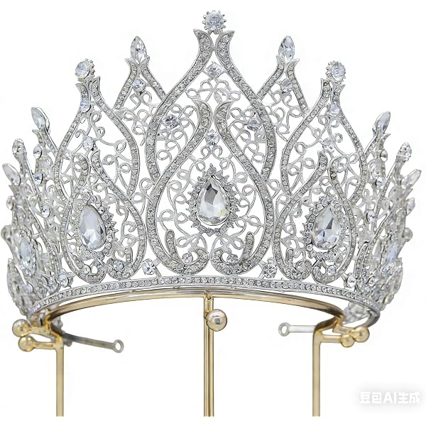 Amazon.com: Janefashions Delux 5.5 Tall Rhinestone Crystal  display picture 1